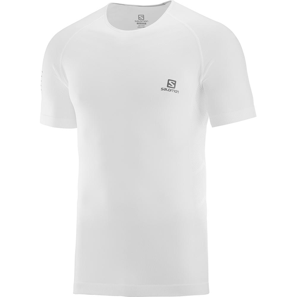 Salomon Israel SENSE PRO M - Mens T shirts - White (ADYF-56239)